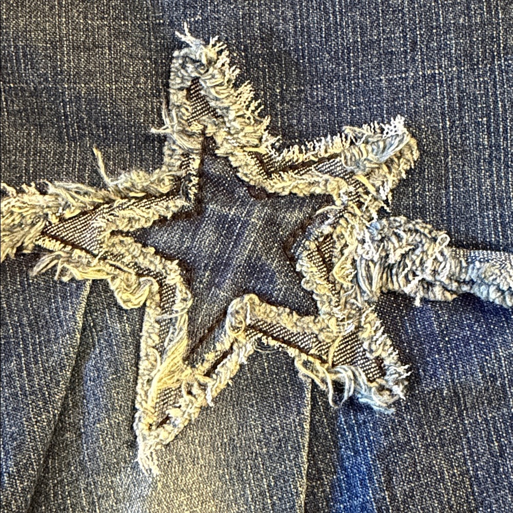 SILENCE + NOISE Mia Star Applique Denim Micro Mini Skirt - Picture 14 of 14